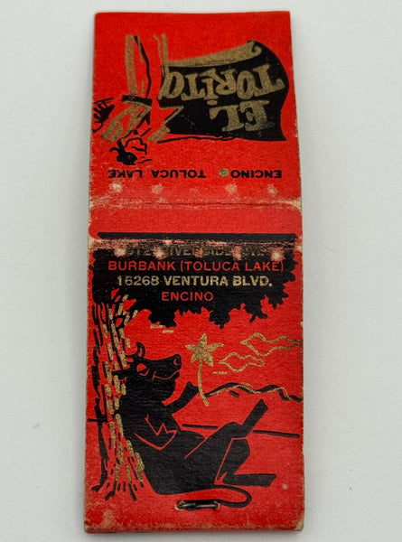 "El Torito" Burbank, CA Vintage Feature Matchbook