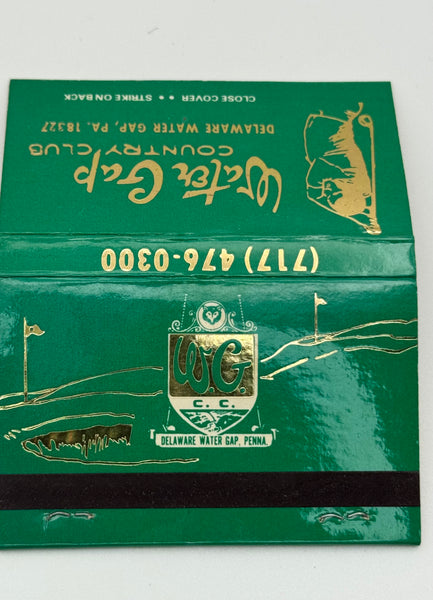 "Water Gap Country Club" Delaware Water Gap, PA Vintage Feature Matchbook