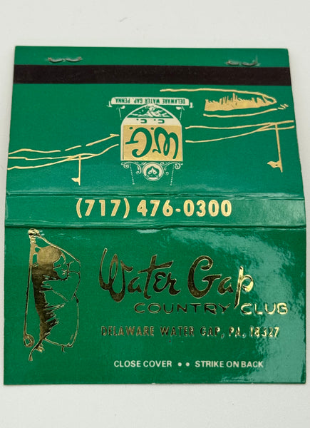 "Water Gap Country Club" Delaware Water Gap, PA Vintage Feature Matchbook