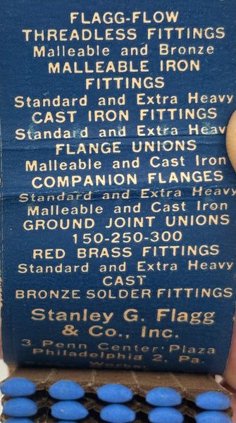"Stanley G. Flagg & Co., Inc." Phila, PA Vintage Feature Matchbook