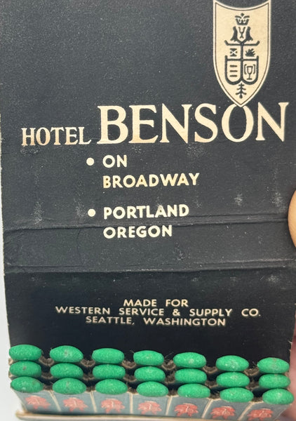 "Hotel Benson / The London Grill and Bar" Vintage Feature Matchbook