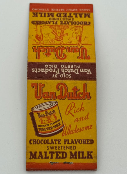 "Van Dutch Products" Vintage Feature Matchbook