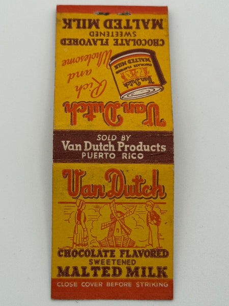 "Van Dutch Products" Vintage Feature Matchbook