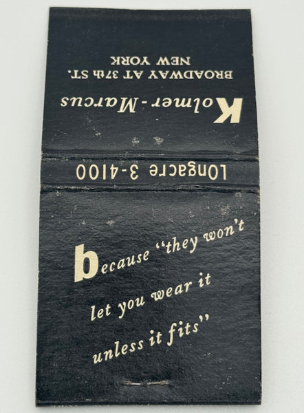 "Kolmer-Marcus / Glen Guard" Vintage Feature Matchbook