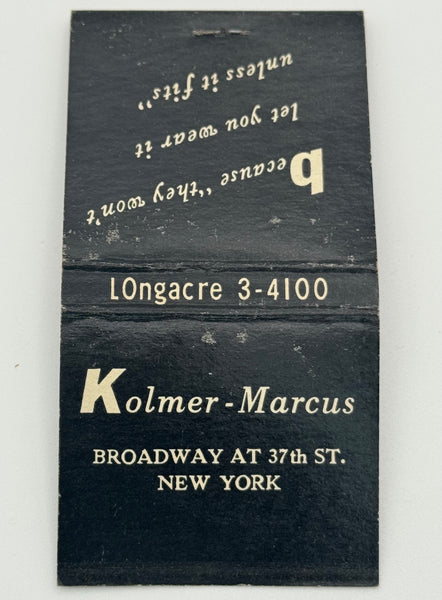 "Kolmer-Marcus / Glen Guard" Vintage Feature Matchbook
