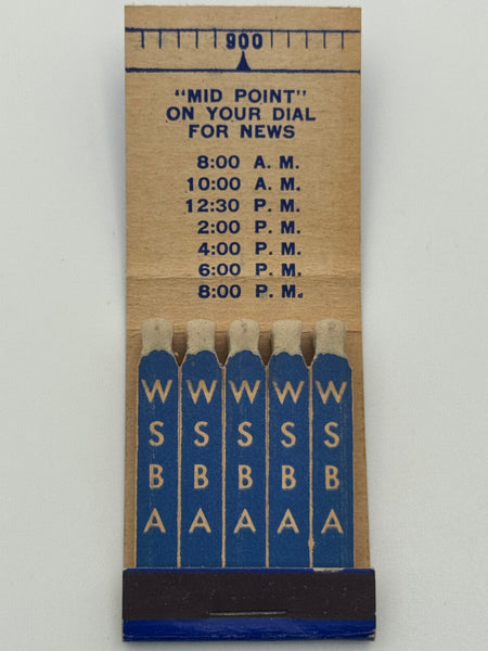 "WSBA" Vintage Feature Matchbook
