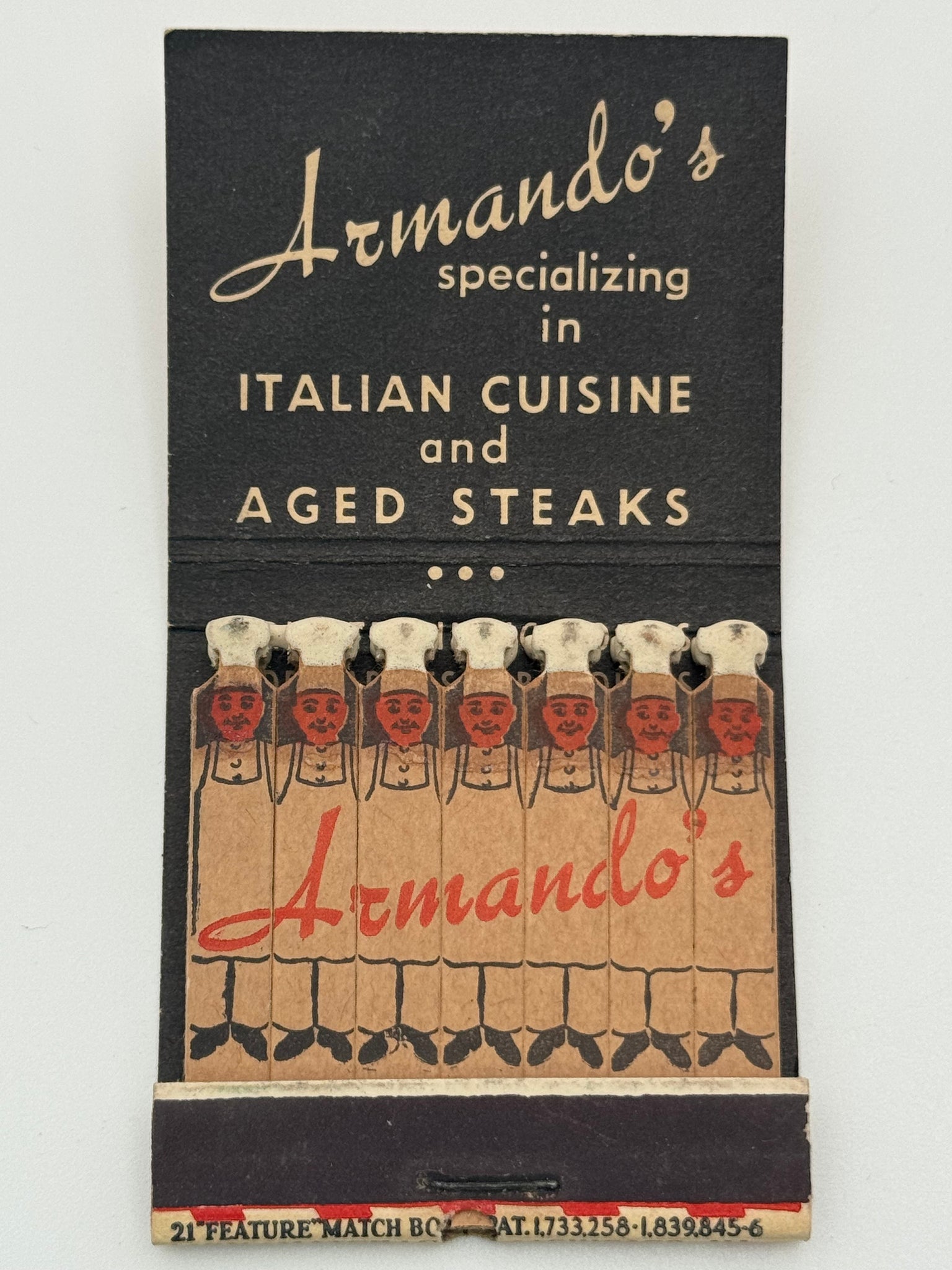 "Armando’s" Chicago, IL Vintage Feature Matchbook -3