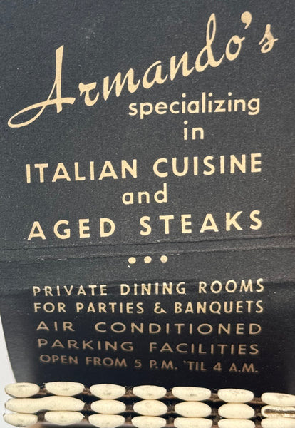 "Armando’s" Chicago, IL Vintage Feature Matchbook -3