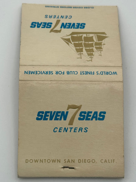 "Seven Seas Centers" Vintage Feature Matchbook