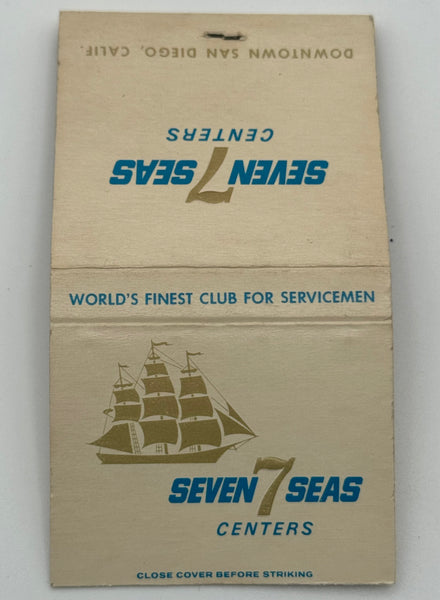 "Seven Seas Centers" Vintage Feature Matchbook