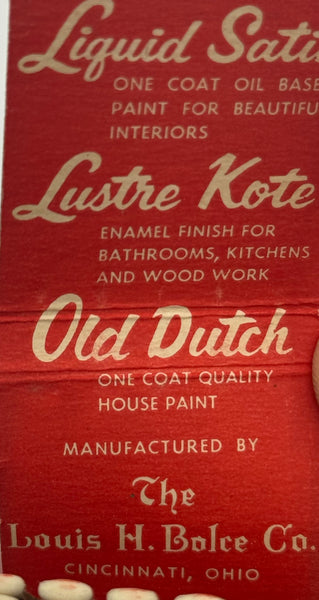 "The Louis H. Bolce Company" Cincinnati, OH Vintage Feature Matchbook