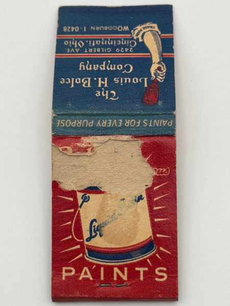 "The Louis H. Bolce Company" Cincinnati, OH Vintage Feature Matchbook