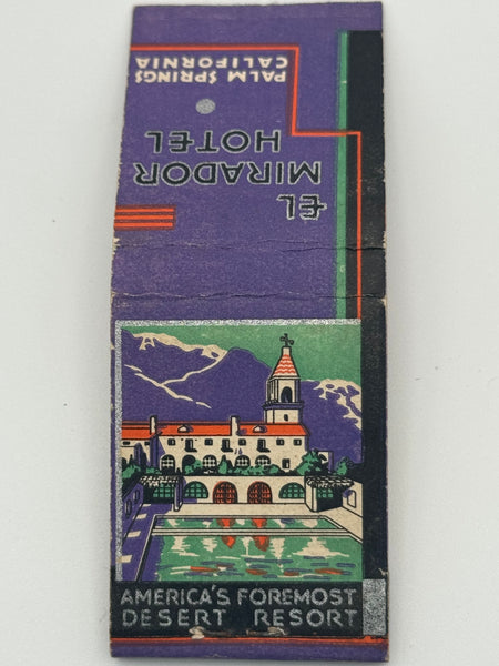 "El Mirador Hotel" Palm Springs, CA Vintage Feature Matchbook