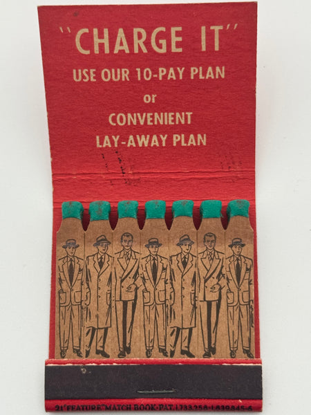 "Bill’s Clothes" Cleveland, OH Vintage Feature Matchbook