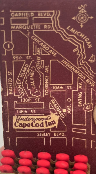 "Underwood’s Cape Cod Inn" Cape Cod, MA Vintage Feature Matchbook