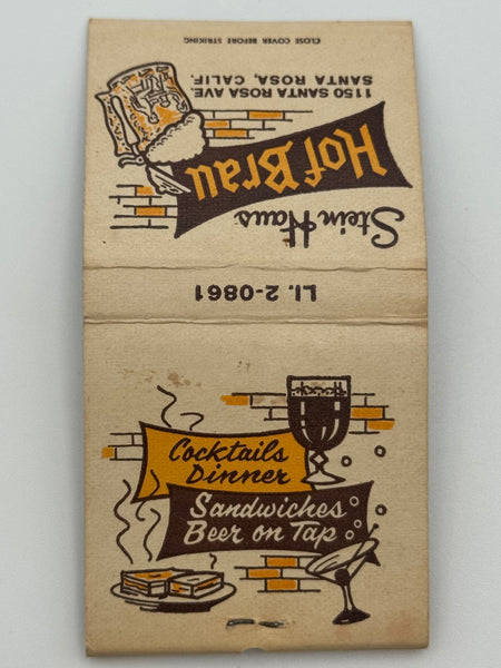 "Stein Haus Hof Brau" Santa Rosa, CA Vintage Feature Matchbook