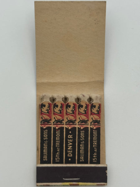 "Saliman & Son" Denver, CO Vintage Feature Matchbook