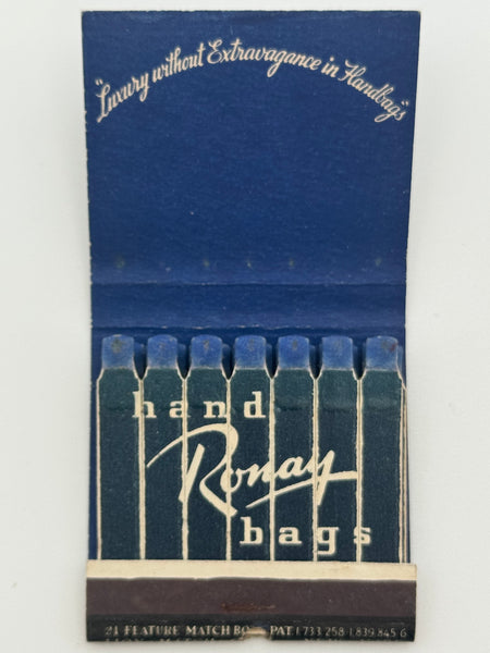 "Ronay Inc." NYC, NY Vintage Feature Matchbook