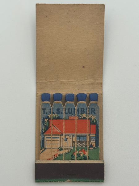"The T. & S. Lumber Co." Cleveland, OH Vintage Feature Matchbook