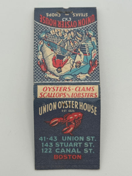 "Union Oyster House Inc." Boston, MA Vintage Feature Matchbook-2