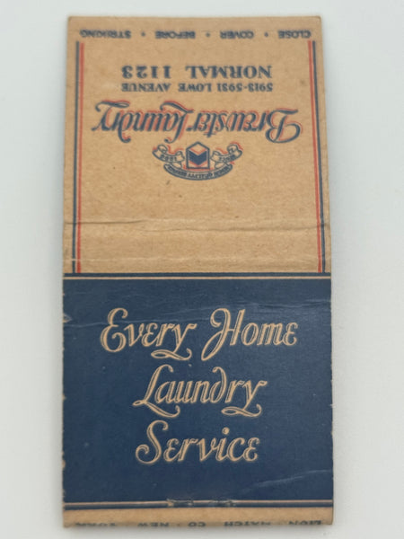 "Brewster Laundry" Normal, IL Vintage Feature Matchbook