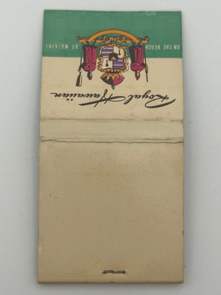 "Royal Hawaiian" Waikiki, HI Vintage Feature Matchbook