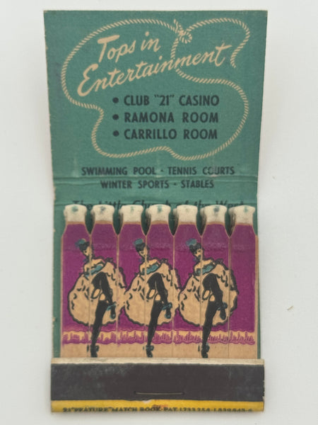 "Hotel Last Frontier" Las Vegas, NV Vintage Feature Matchbook -3