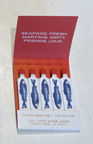 “Vinny's Clam Bar” Retro Feature Matchbook