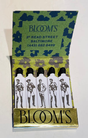 "Blooms Bar" Macho Men Retro Feature Matchbook