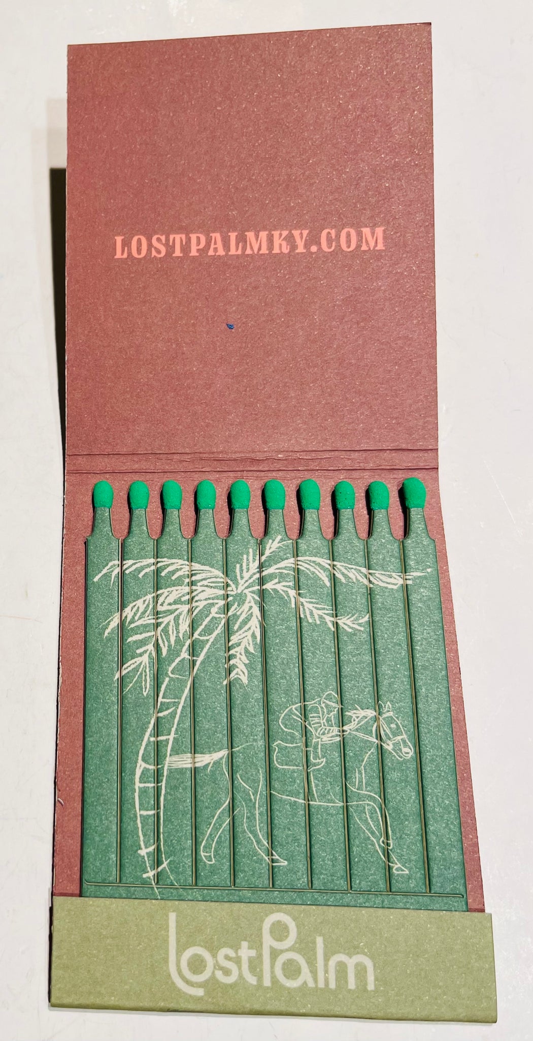 "Lost Palm" Lexington, KY New Retro GIANT Feature Matchbook 2 Matchbook Lot!