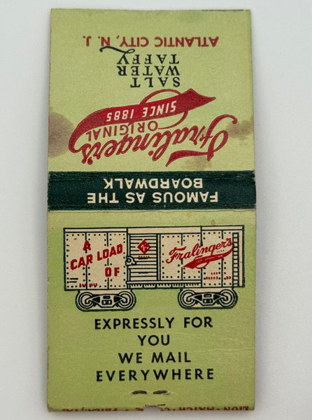 "Fralinger’s Original Salt Water Taffy" Atlantic City, NJ Vintage Feature Matchbook
