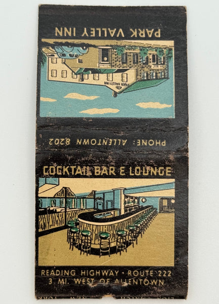 "Park Valley Inn" Allentown, PA Vintage Feature Matchbook