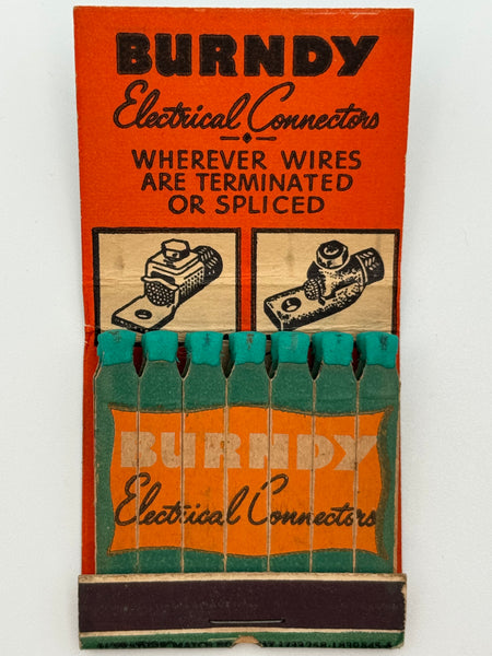 "Alberta Electrical Supplies Limited / Burndy"  Edmonton, Alberta Vintage Feature Matchbook