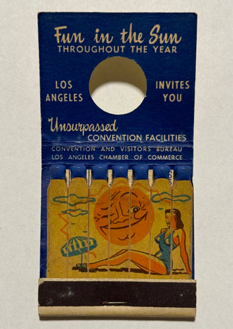 "Fun in the Sun - Los Angeles County Tourism" Vintage Knothole Feature Matchbook