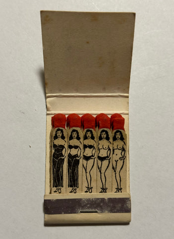 "Sid King’s Crazy Horse Bar" Vintage Feature Matchbook