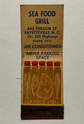 "Sea Food Grill" Vintage Feature Matchbook with a Full-Length Cover!