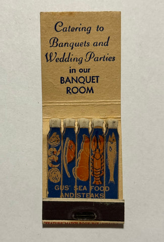 "Gus' Seafood and Steaks" Kansas City, Missouri Vintage Feature Matchbook