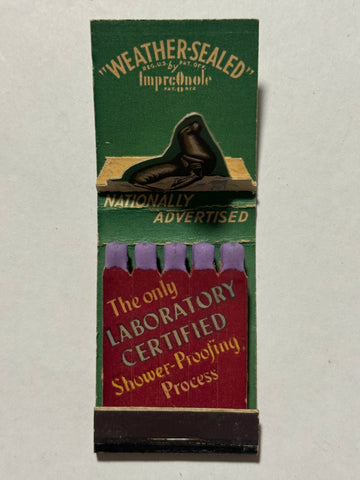 "Weather Sealed by Impreqnole Corp." New York, NY Vintage Feature Matchbook W/ POPUP