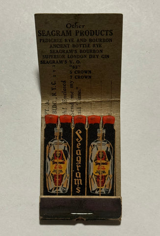 "Seagram’s King Arthur London Dry Gin" Vintage Feature Matchbook