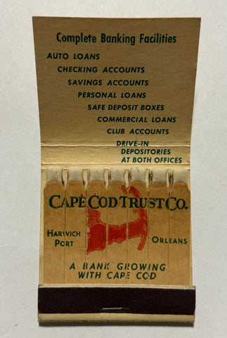 "Cape Cod Trust Co." Vintage Feature Matchbook