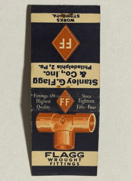 "Flagg Fittings Products" Phila, PA Vintage Feature Matchbook