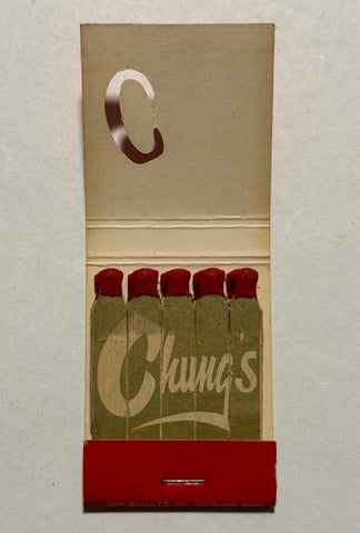 "Chung's Chinese Restaurant" Vintage Feature Matchbook with a Knot-Hole Cover