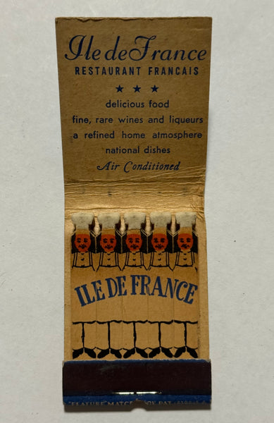 "Ile de France Restaurant" Chicago, IL Vintage Feature Matchbook