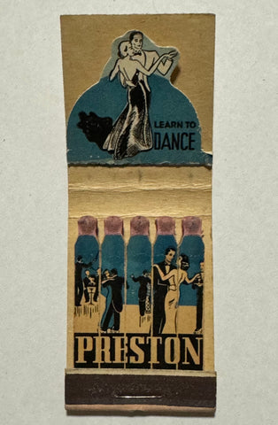 "Preston School of Ballroom Dancing" Los Angeles, CA Vintage Pop Up Display Feature Matchbook