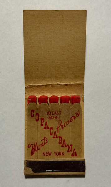 "Copacabana" New York City Vintage Feature Matchbook