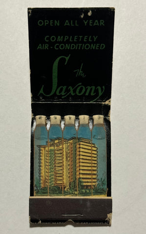 "The Saxony - Florida's Most Modern" Vintage Feature Matchbook