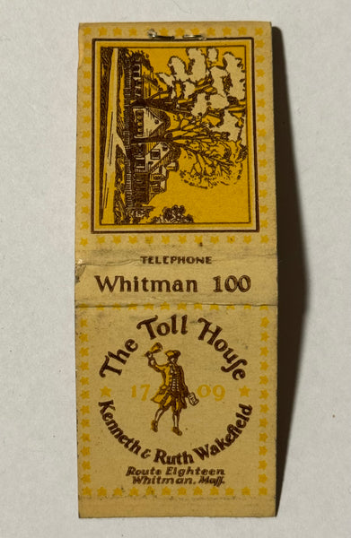"The Toll House" Ruth Wakefield of Toll House Cookies Fame Vintage Feature Matchbook
