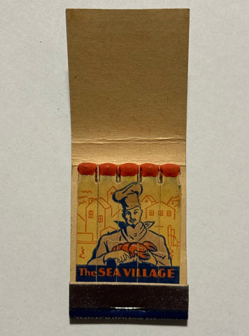 "The Sea Village" Vintage Feature Matchbook with Full Length Cover SOLD