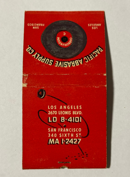 "Pacific Abrasive Supply Company" Vintage Feature Matchbook with a Spot Striker