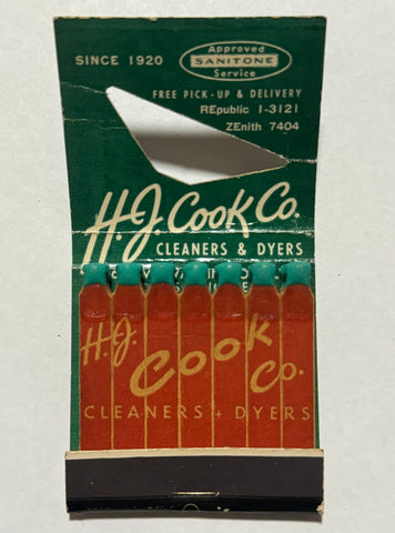 "H.J. Cook Co." Los Angeles, CA Vintage Feature Matchbook w/ Knot Hole Cover